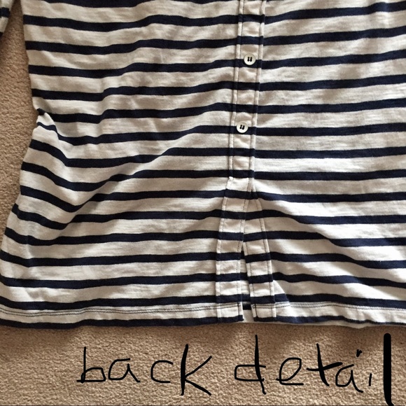 Splendid button back striped tee - Picture 4 of 4